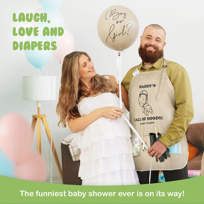MUNIFICENCE Daddys Call Of Doodie Beige Apron Great Gift for New Dad to be