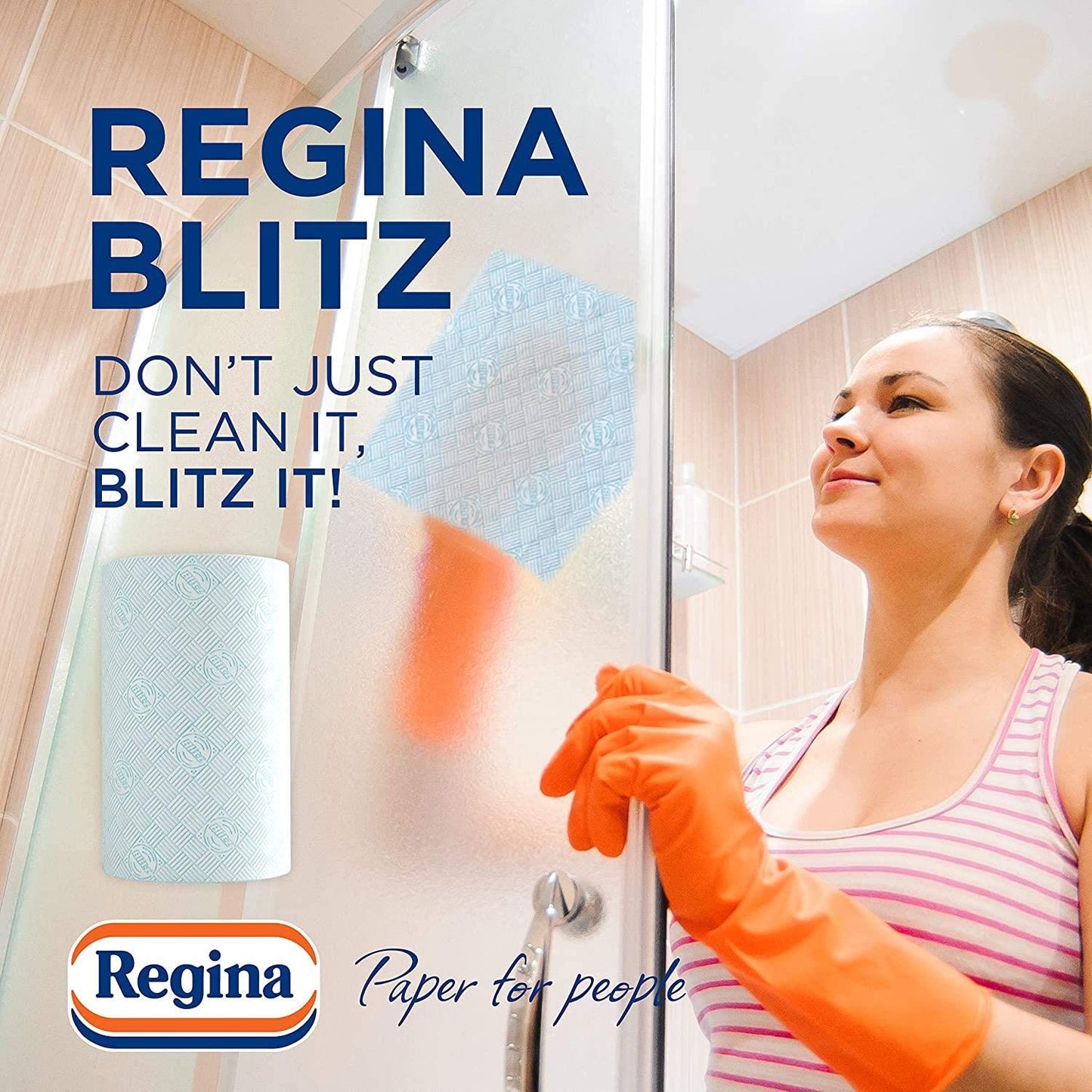 Regina Blitz Household Towel 3-Ply 280 Sheets (Pack of 4)