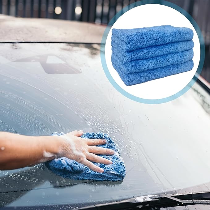 4 Pcs Extra Large Microfiber Cleaning Cloth, Lint and Streak Free