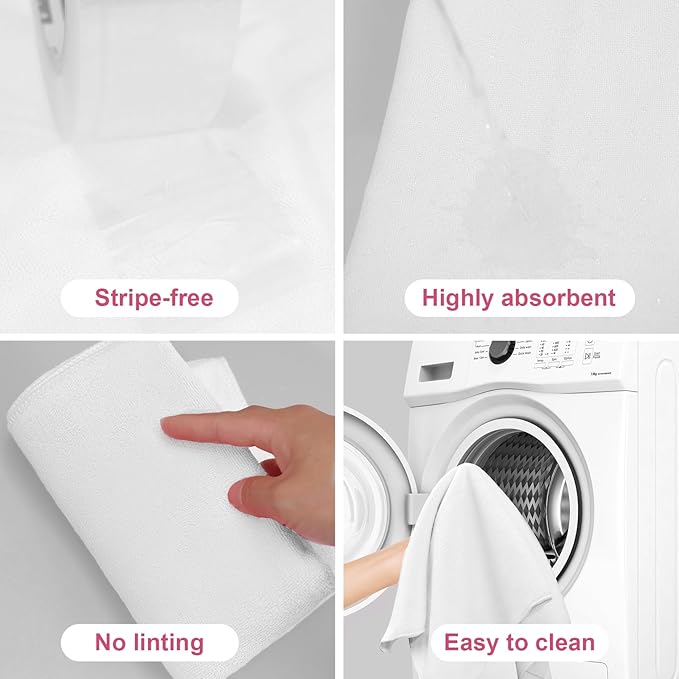 4 Pcs Extra Large Microfiber Cleaning Cloth 30 x 20 Inch Reusable Thick