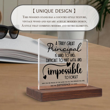 Principal Office Decor, Principal Gifts for Women Men, Principal Appreciation Thank You Gifts Desk Decorations Decorative Signs Plaques ABC78