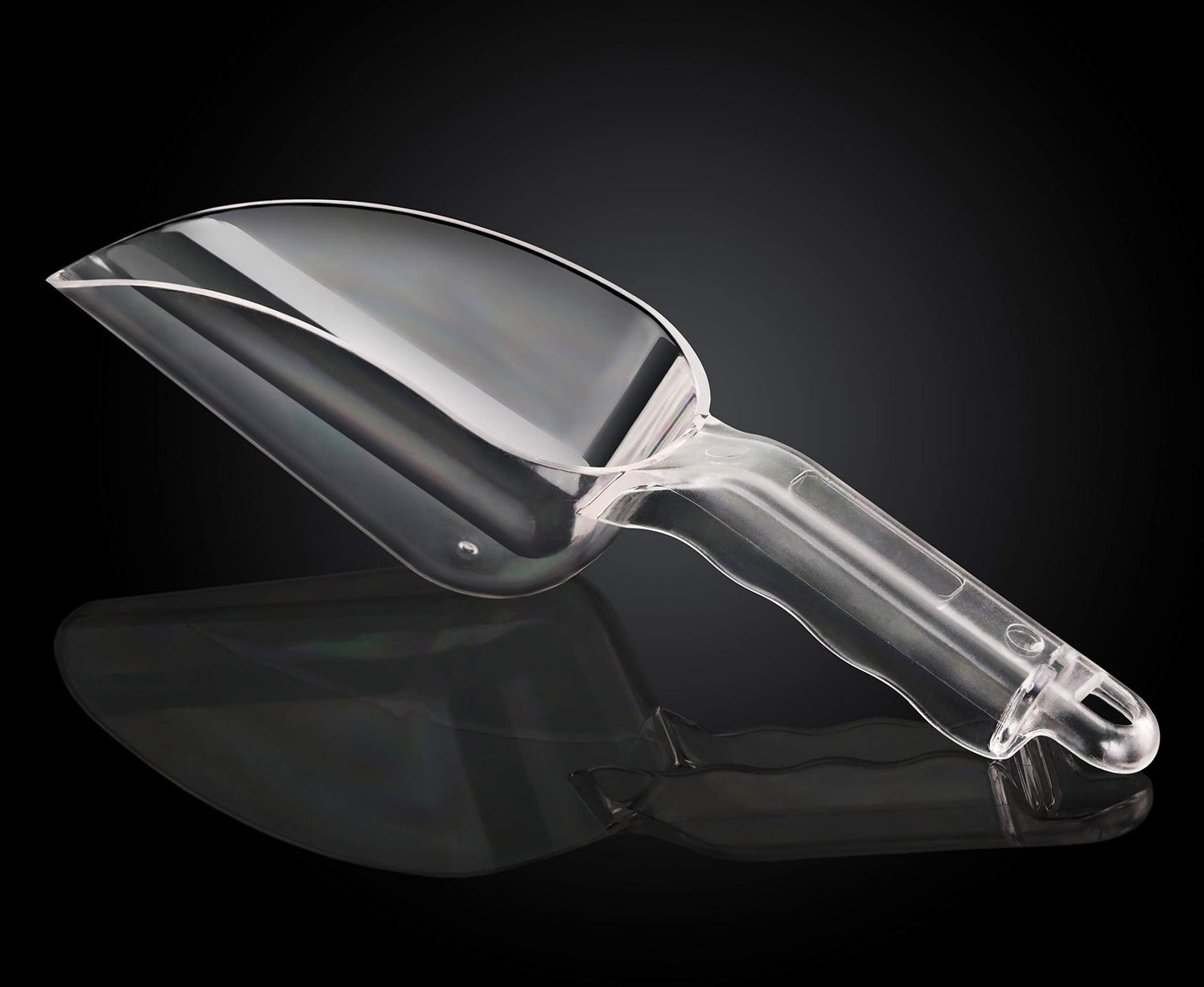 New Star Foodservice Commercial Grade Polycarbonate Plastic Utility Ice Scoop, Clear, 12 oz