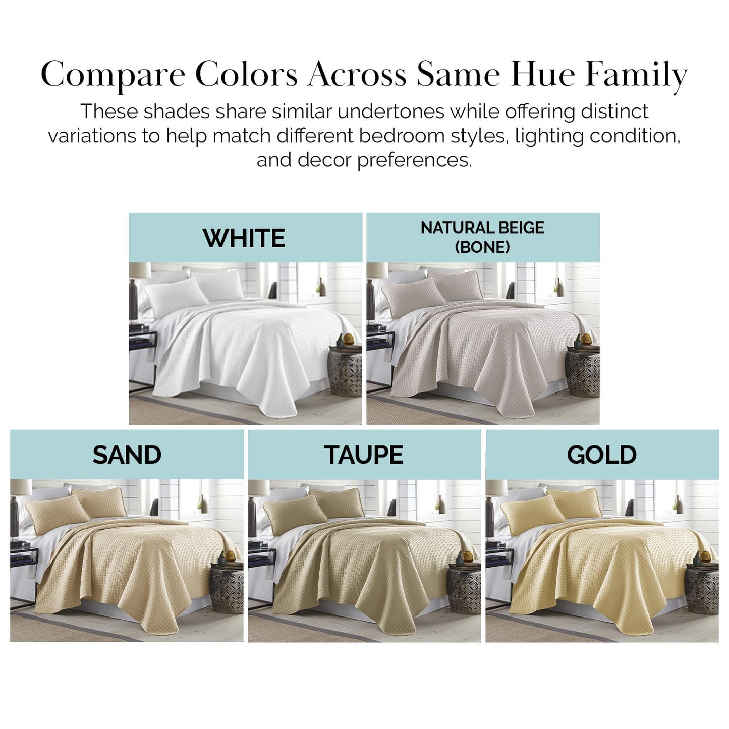 Southshore Fine Living, Inc. King Quilt Bedding Set with Shams, Coverlet Quilt King Size Bedspread, Luxury Bedding, Bed Spread for Kings/California Kings, Lightweight Quilted Coverlet, White Quilts