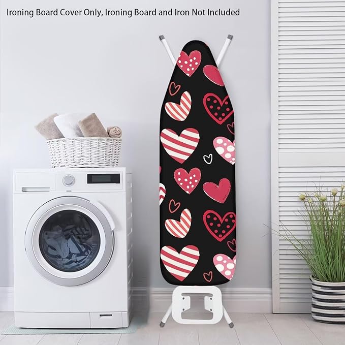 Love Heart Ironing Board Cover Valentines Day Ironing Board Dust Cover Standard