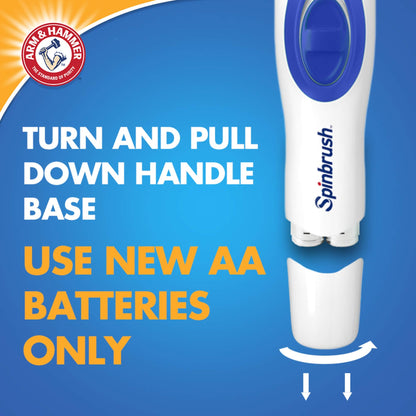 Spinbrush Pro+ Deep Clean, Battery Toothbrush for Adults, Soft Bristles, Batteries Included
