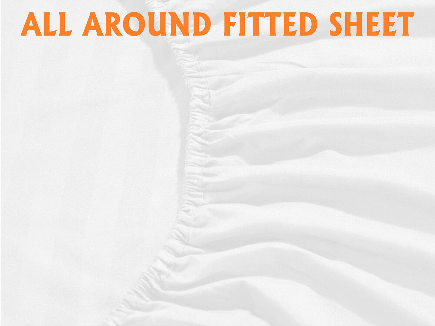Elegant Comfort Best, Softest, Coziest 6-Piece Sheet Sets! - 1500 Premier Hotel Quality Luxurious Wrinkle Resistant 6-Piece Damask Stripe Bed Sheet Set, California King White
