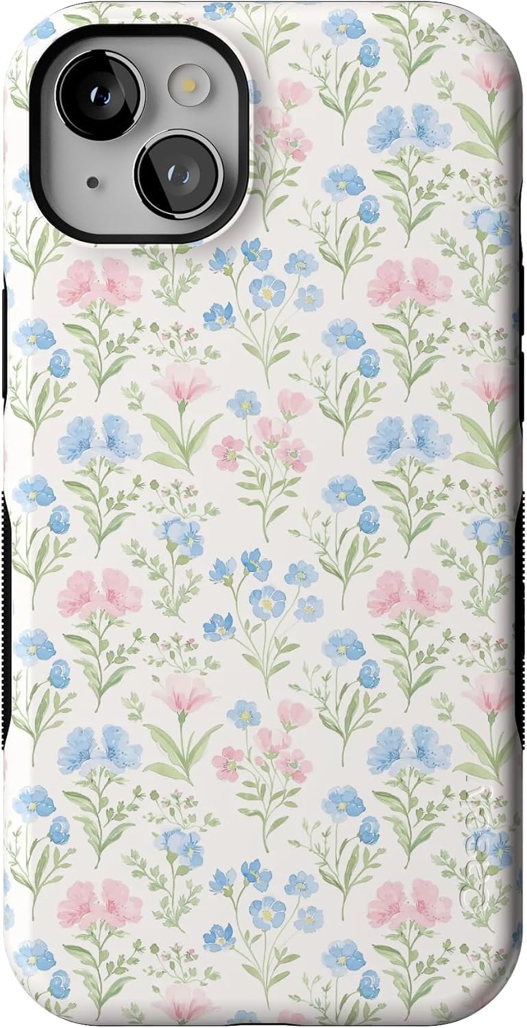 Casely iPhone 14 Plus Case | Sage Garden | Green Floral | Compatible with MagSafe | Bold Protective Design