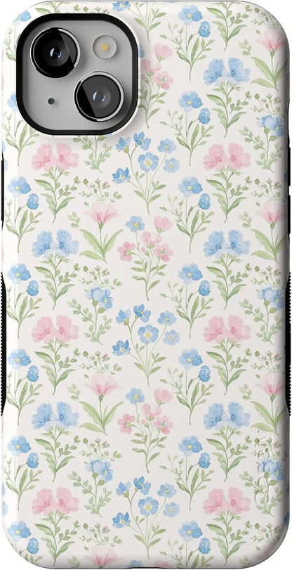 Casely iPhone 14 Plus Case | Sage Garden | Green Floral | Compatible with MagSafe | Bold Protective Design