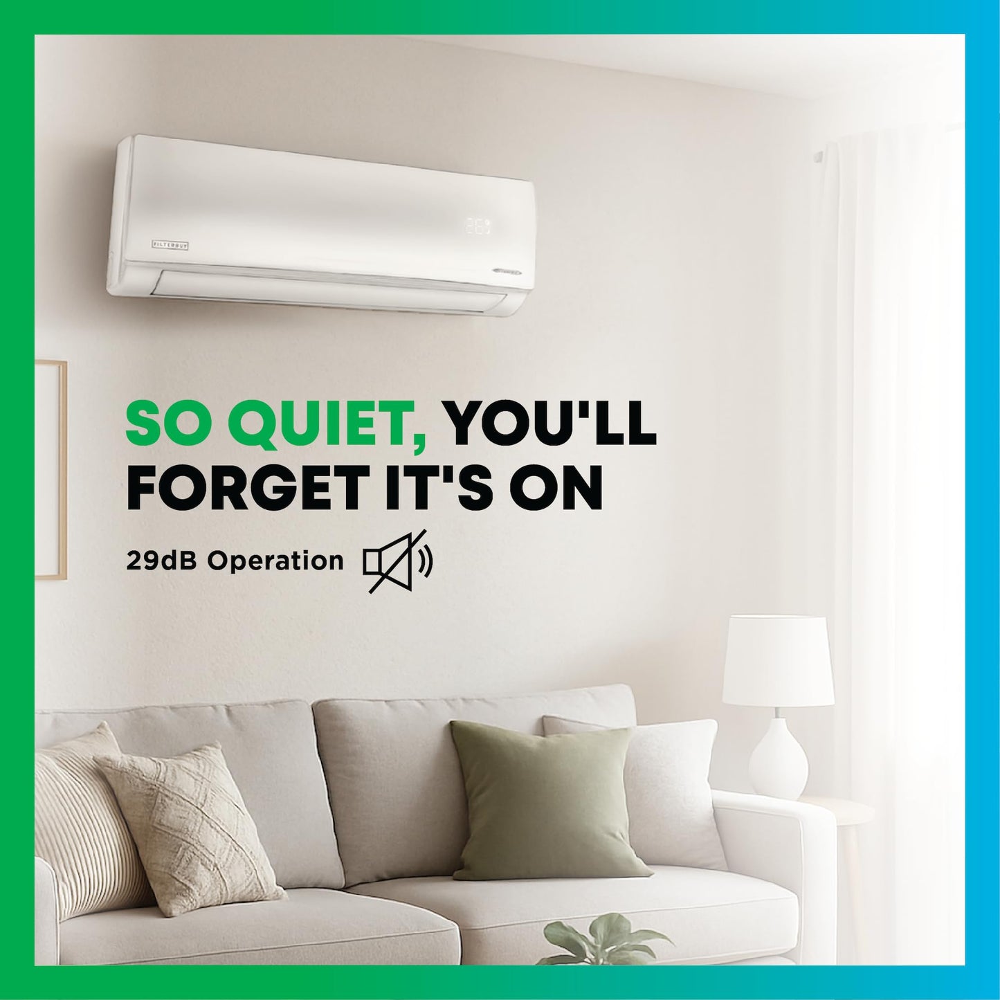 Filterbuy 18,000 BTU Mini Split AC Heating System, 17 SEER2, 230V, Ductless Inverter Heat Pump, R32, WiFi + Alexa + More, Self-Cleaning, ETL & AHRI Certified, Up to 850 Sq Ft, Install Kit Included