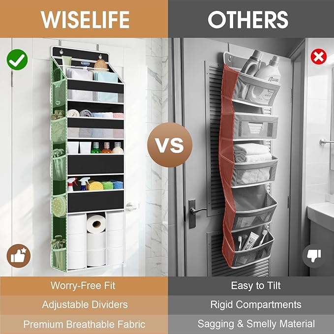WISELIFE 5-Tier Over the Door Organizer