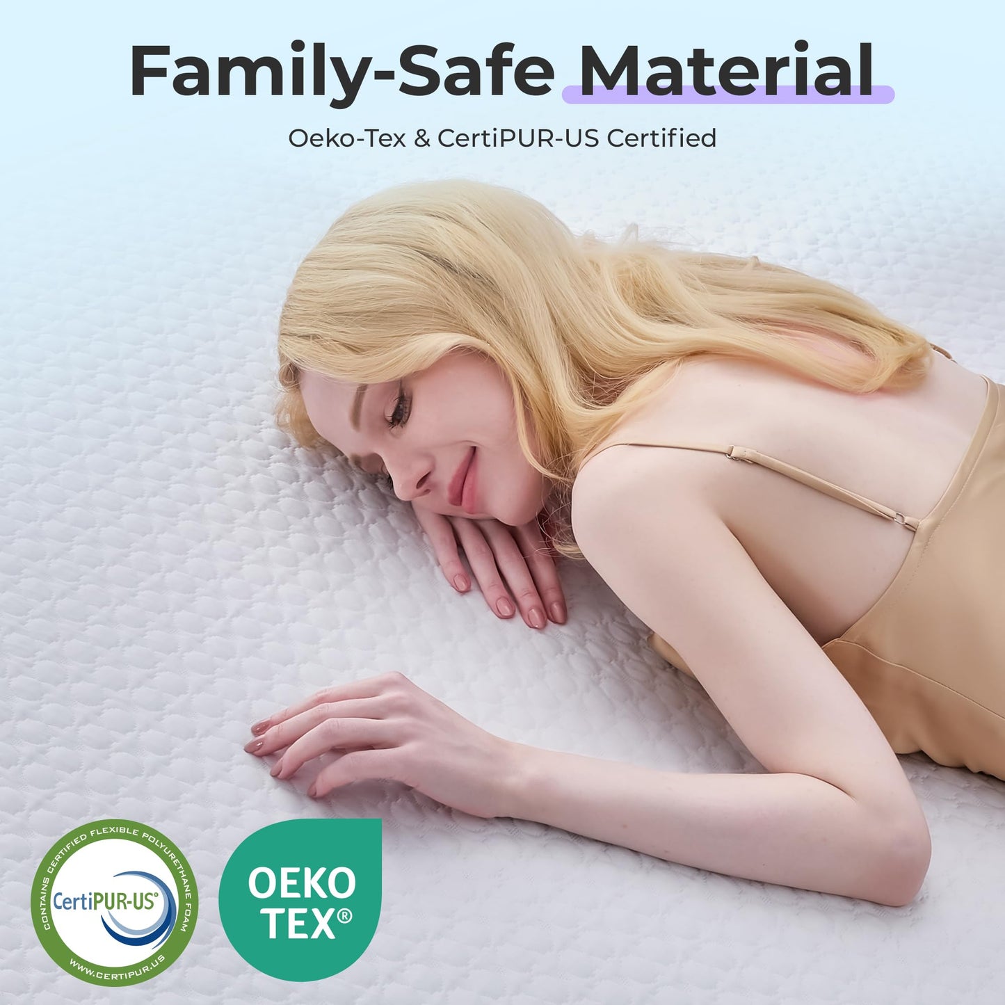 SINWEEK 2 Inch Gel Memory Foam Mattress Topper Full Size, Ventilated High Density Pad for Body Pain, Bed Topper with Cooling Cover, CertiPUR-US & Oeko-Tex Certified
