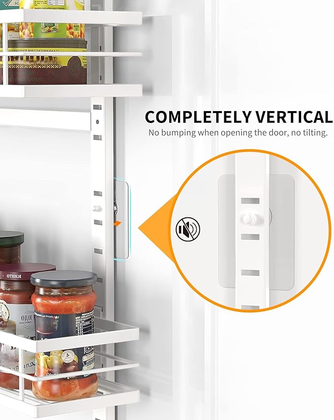 Moforoco White 6-Tier Over Door Pantry Organizer, Pantry Organization Storage