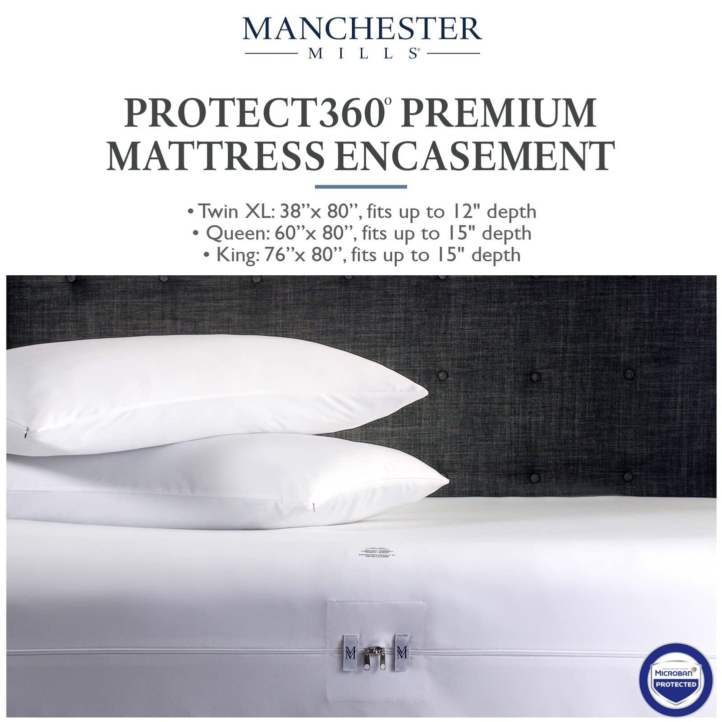 Manchester Mills Mattress Encasements and Protectors (Queen (U.S. Standard))