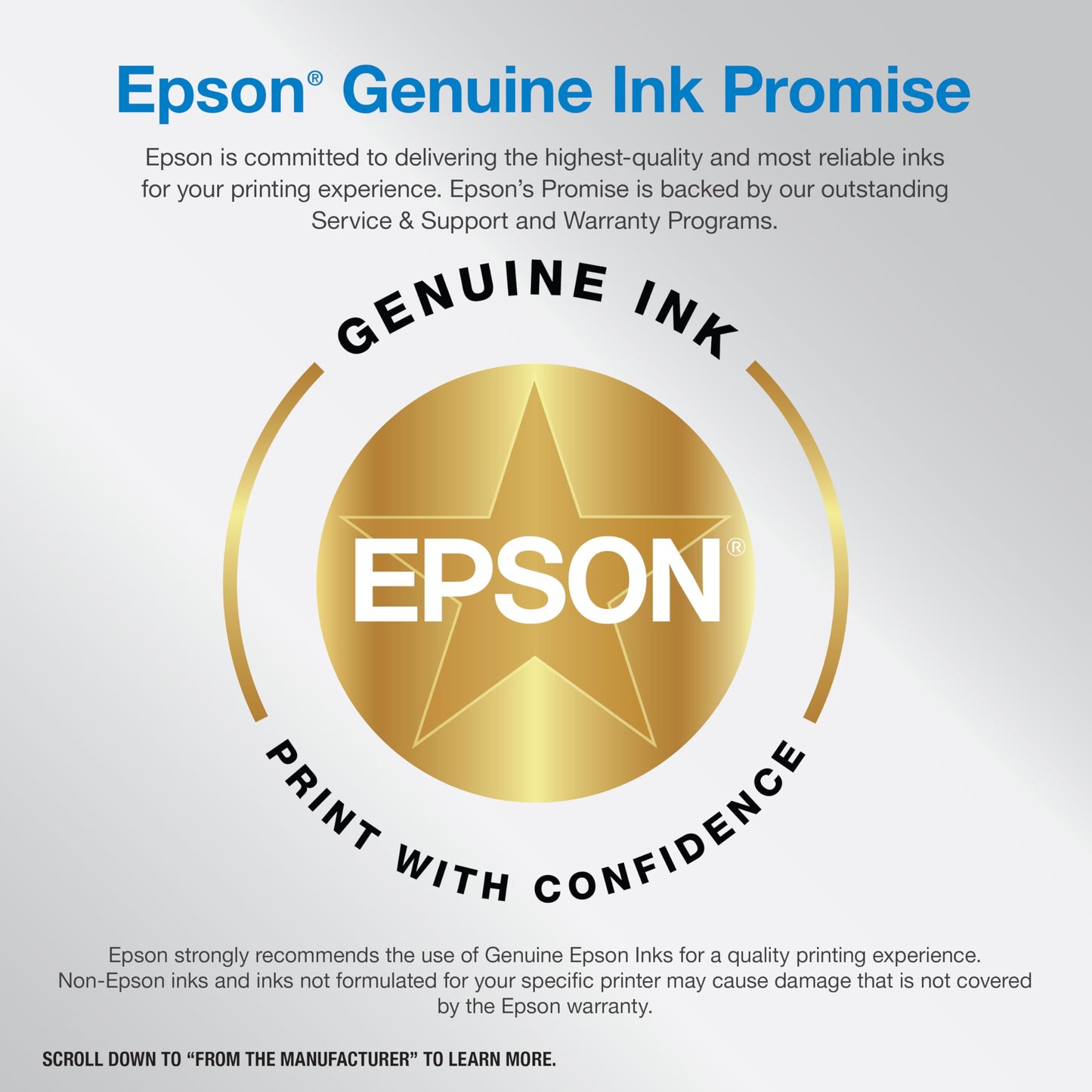 Epson EcoTank ET-4903 Wireless All-in-One Color Supertank Printer with up to 3 Years of Ink, Refillable Tanks, Perfect for Home Office, 11 PPM, 1.44" Color Screen, Built-in Scanner, Fax, ADF – White