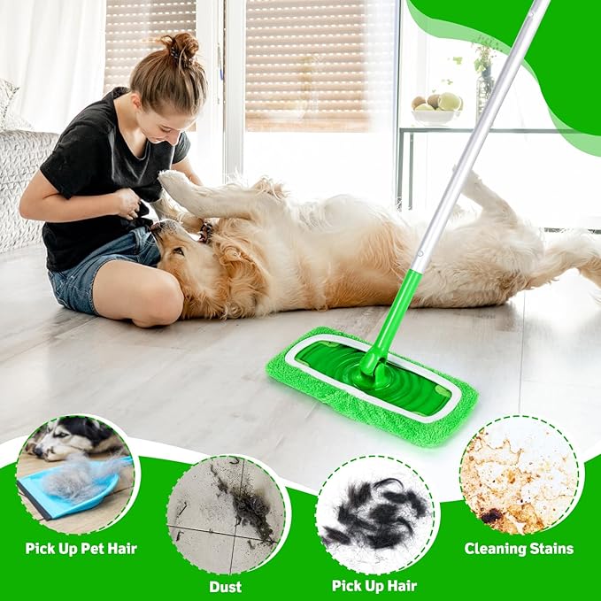 Reusable Microfiber Mop Pads Compatible