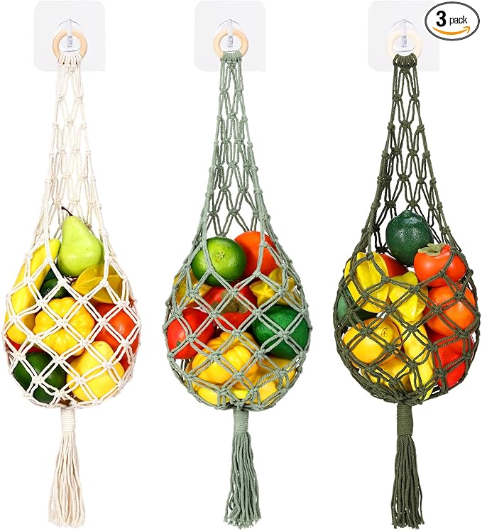 Sieral 3 Pack Hanging Fruit Baskets