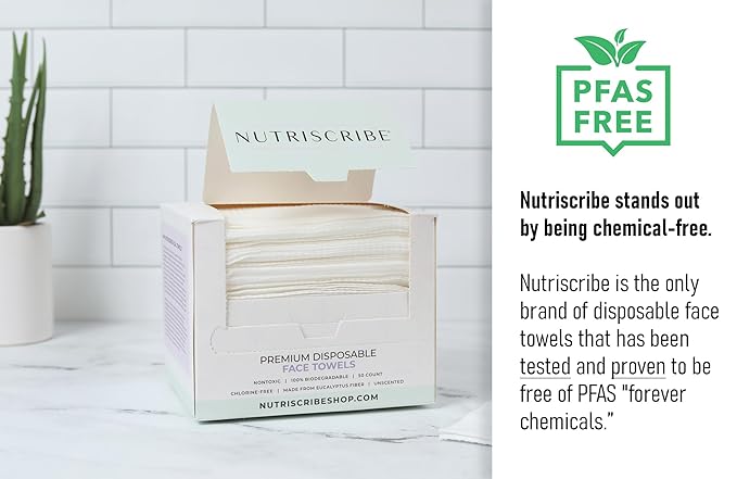 Disposable Face Towels XL, Makeup Remover Cleansing Wipes, 100% Natural