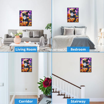 100 Piece Puzzles for Kids, Halloween Cat 100 Piece Puzzles for Adults, Cute Kitten Halloween 100 Pieces Puzzle for Kids Ages 4-8, Jigsaw Puzzle for Seniors Teens Brain Teaser