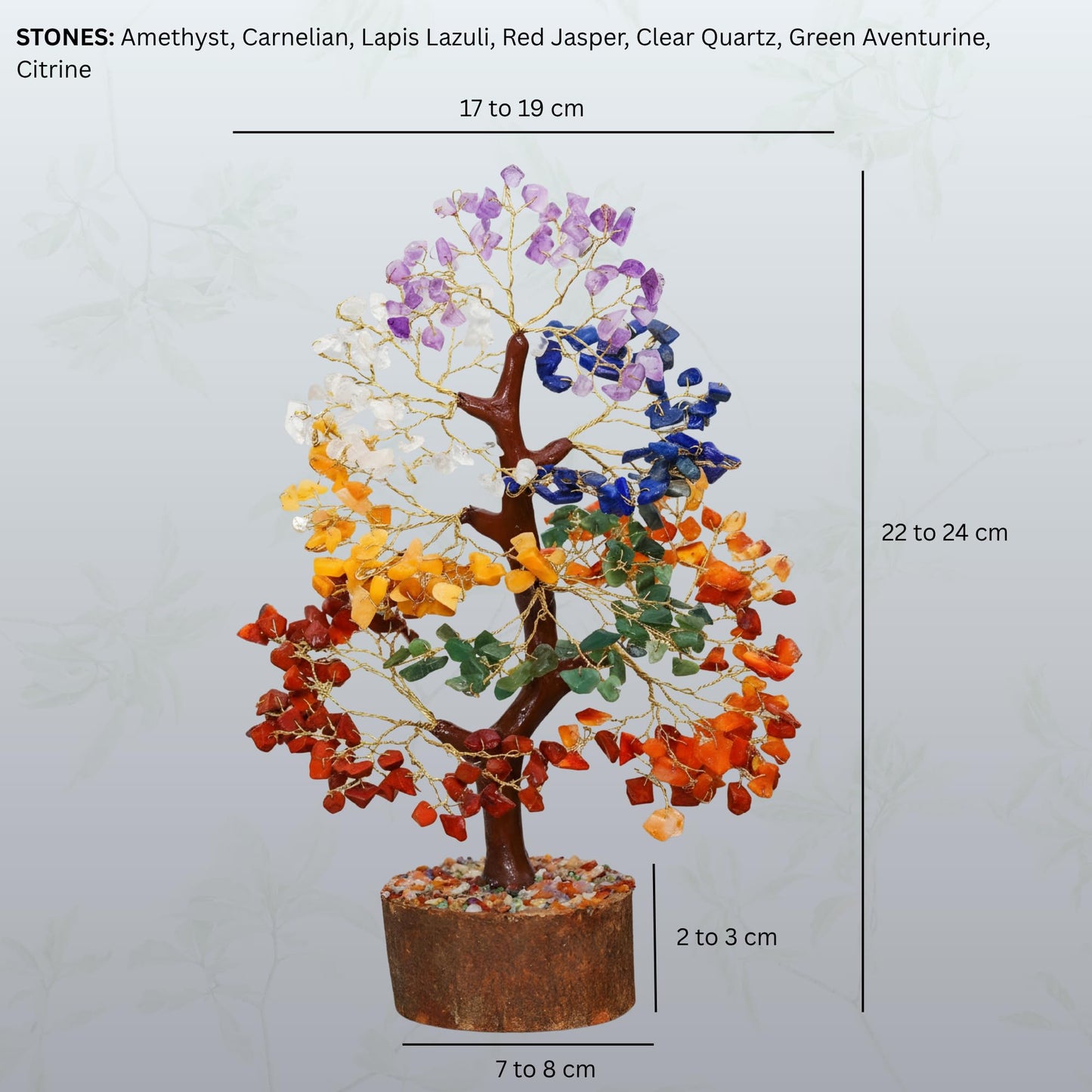 Authentic 7 Chakra Crystal Tree of Life – Healing Crystal Decor for Home & Office | Birthday Gift for Women & Men, Mom, Sister, Housewarming Gift, Handcrafted Crystal Tree Bring Money & Luck to Home