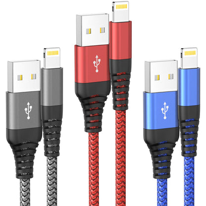 Ofuca iPhone Charger,3Pack 6FT/1.8M iPhone Charger Cable MFi Certified Lightning Cable Fast Charging Wire Compatible with iPhone 14 13 12 11 Pro Max XS XR X 8 7 6 Plus 5 SE