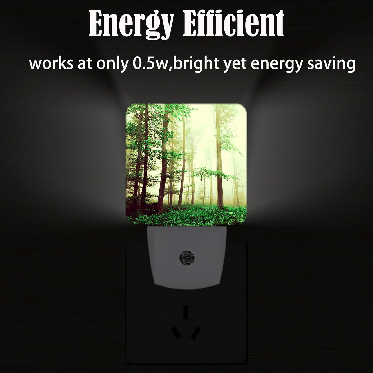 FSHVQKD Misty Forest Night Light,Plug-in Nightlights Auto Sensor Night Lamp Dusk to Dawn Lamp Home Decor for Nursery Children Girls Boys