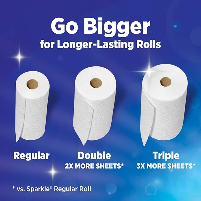 Sparkle Pick-A-Size Paper Towels, 6 Double Rolls