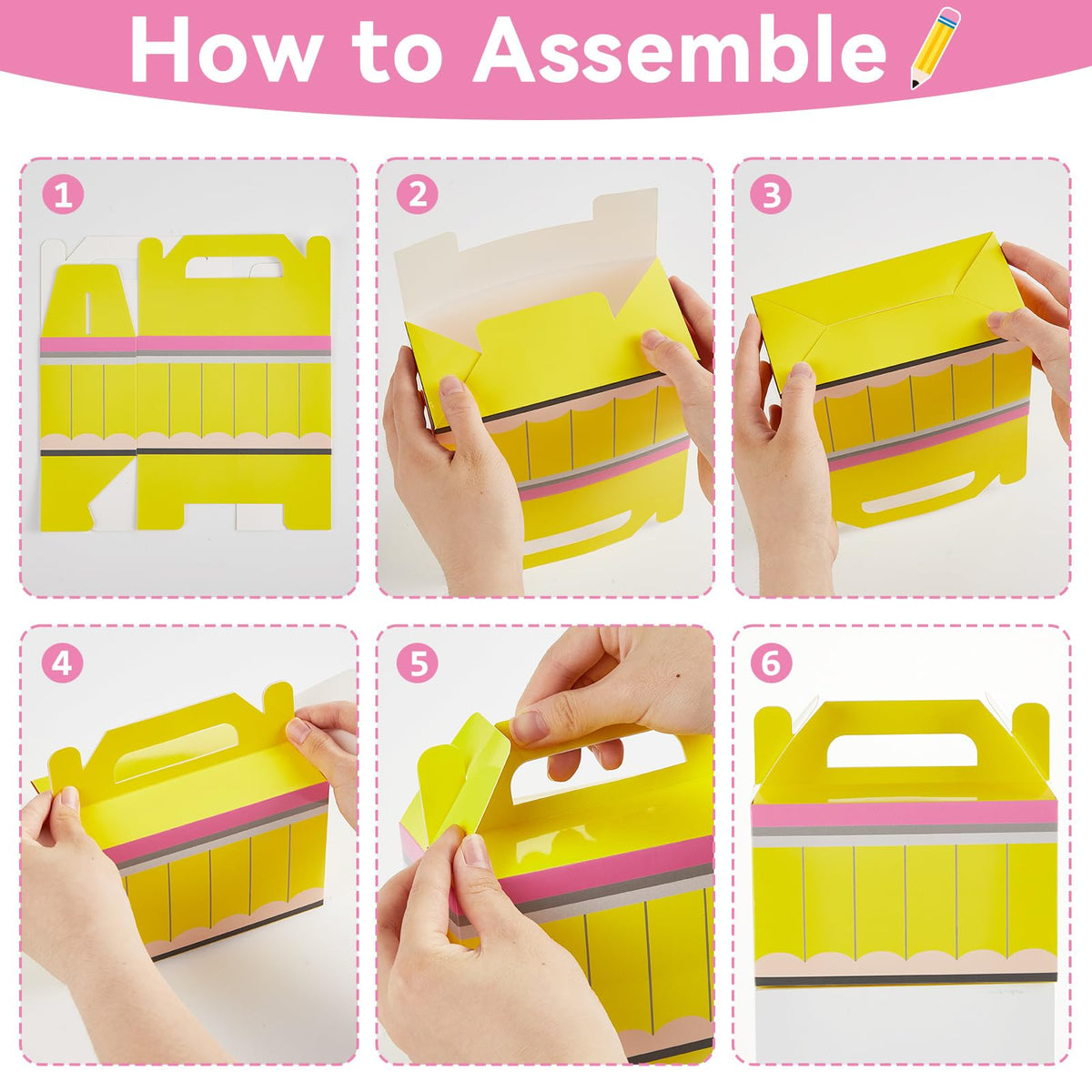 12Pcs Back to School Gift Boxes First Day of School Party Treat Boxes Pencil Crayon Apple Goodie Candy Box Teacher Appreciation Party Favor for Student Preschool Kindergarten Classroom Decorations