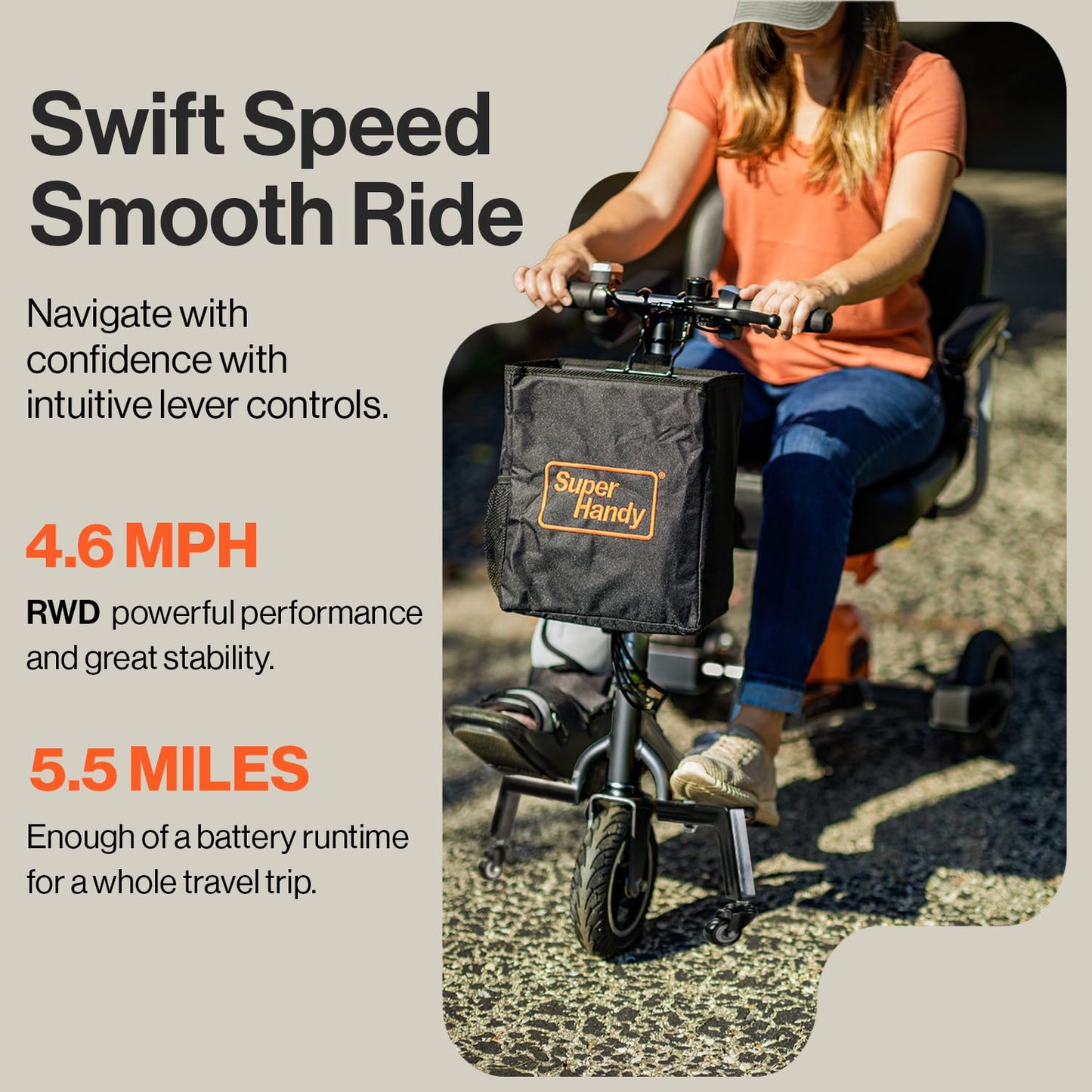 SuperHandy Passport Mobility Scooter & Electric Seat Lift Assist Cushion [Bundle Deal]