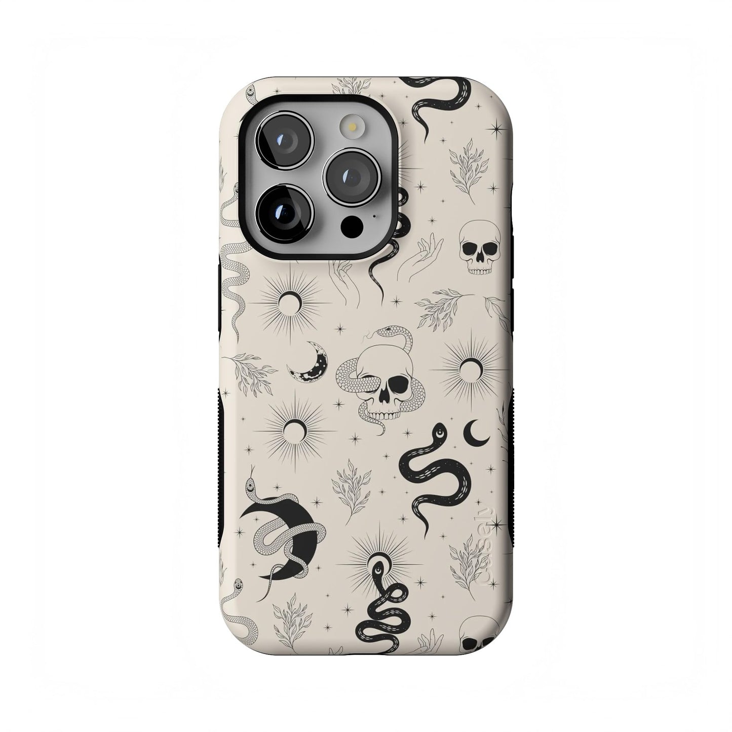Casely iPhone 14 Pro Case | Opposites Attract | Day & Night Mountains | Compatible with MagSafe | Bold Protective Design