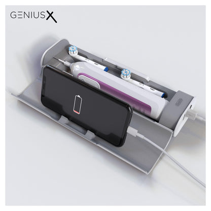 Oral-B Genius X with Artificial Intelligence Blush Pink Electric Toothbrush, 1 Toothbrush Head, 6 Modes, Gum Pressure Sensor, USB Charging Travel Case, UK 2 Pin Plug, Gift for Men/Women