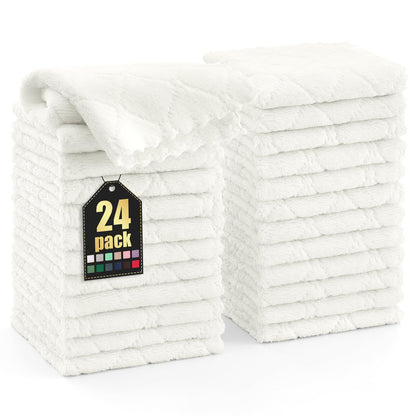 Homaxy 12 Pack Kitchen Dish Cloths (10 x 10 Inches, Grey), Super Soft and Absorbent Coral Velvet Dish Towels, Nonstick Oil Fast Drying Microfiber Cleaning Cloth, No Lint Household Dishcloths