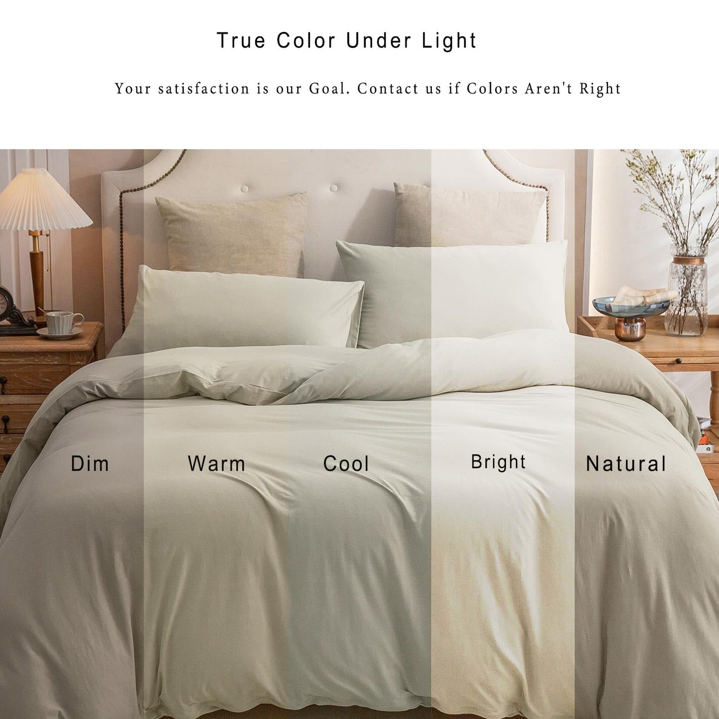 PURE ERA Jersey Knit Duvet Cover Set 100% T-Shirt Cotton Super Soft Comfy 2pc Bedding Set with Zipper Closure (Solid Dark Beige, Twin)