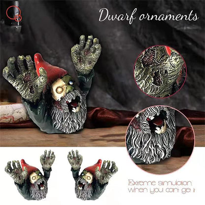 SDASF ZWFDC Resin Zombie Gnomes, Gnomes Garden Decor, for Garden Sculptures & Statues Outdoor Decorations for Patio Walking Dead Gnome Zombie Gnome- 4.13inch