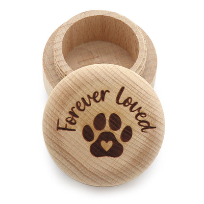 Liannan Custom Wooden Pet Fur Keepsake - Personalized Engraved Dog Ears and Tooth Box, Memorial Box, Loss Sympathy Gift for Dogs and Cats(style 6)