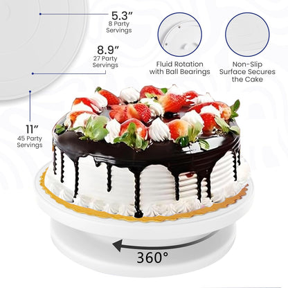 540PCS Cake Decorating Kit - Baking Supplies with 4 Springform Pans, Rotating Turntable, Decorating Tools, Cake Baking Supplies Set for Beginners