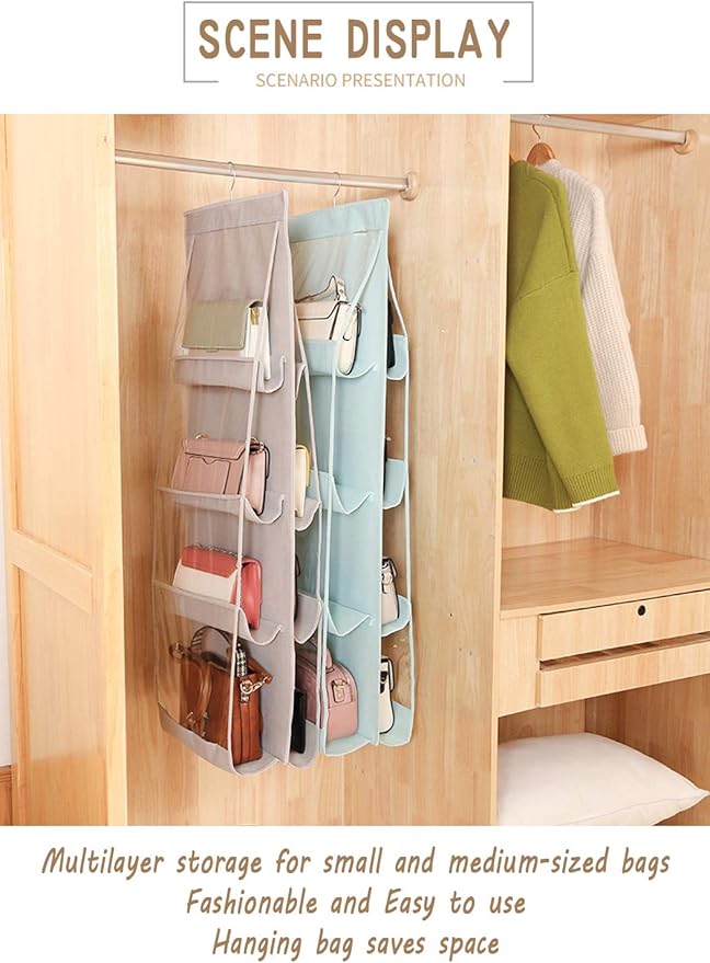 AARAINBOW 1 Pack Hanging Handbag Purse Organizer, Handbag Organizer