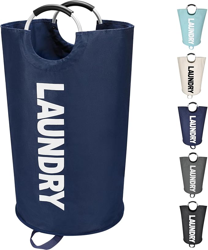 125L X-Large Laundry Basket, Freestanding Tall Clothes Hamper, Collapsible