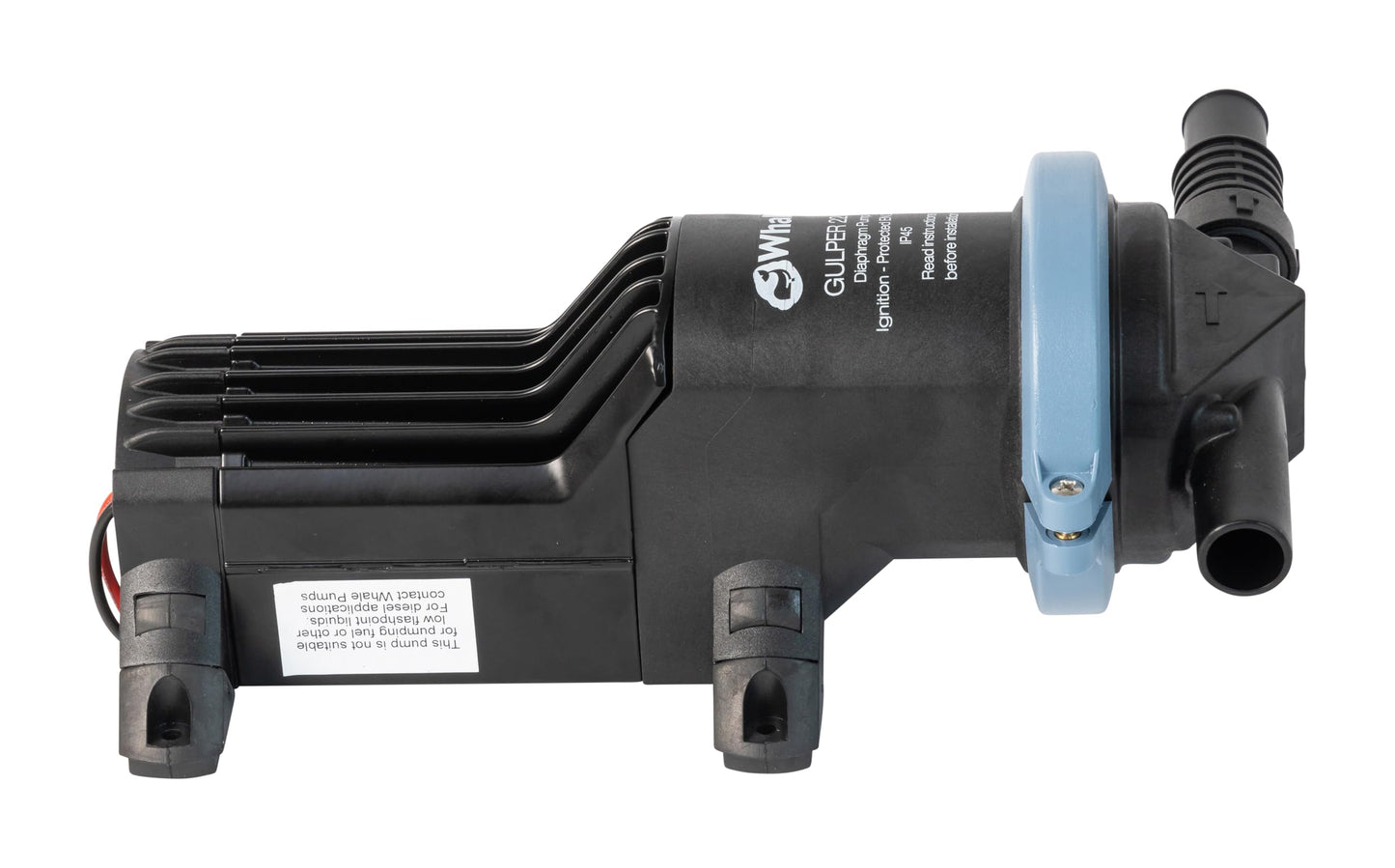 Whale Gulper 220 (24V) Graywater Waste Pump, 3.5 GPM, Virtually Unblockable, Self-Priming, Low Power Draw, BP1554