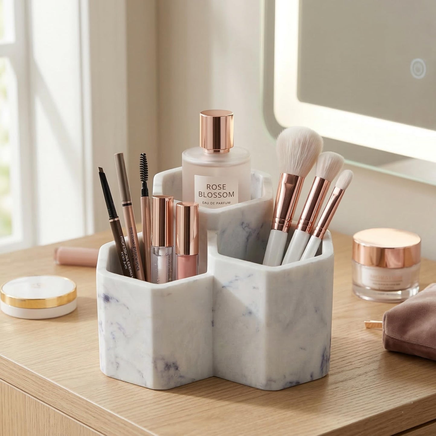 Resin Toothbrush Holders for Bathrooms, Electric Toothbrush and Toothpaste Holder,3 Slots Tooth Brush Organizer for Bathroom Countertop, Shower, Vanity