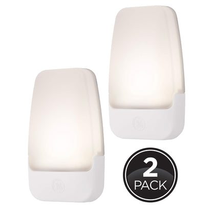 GE LED Night Light, Plug-in, Dusk to Dawn Sensor, Warm White, Ambient Lighting, Ideal for Kids and Adults Bedroom, Bathroom, Nursery, Hallway, Kitchen, 46882, 4 Pack