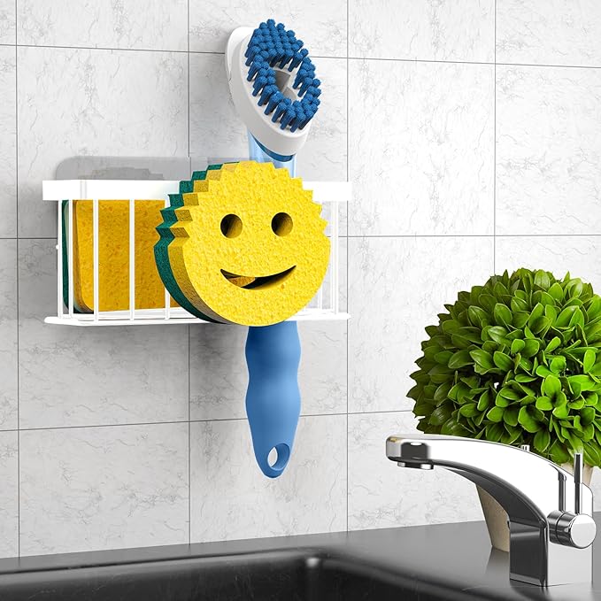 Sponge Holder Smiley Face, Sink Caddy, Kitchen Organizer