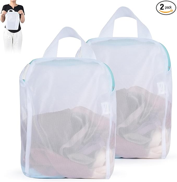 OTraki 2Pcs Small Laundry Bags 10x12 Inch Delicates Lingerie Bags Mesh Wash