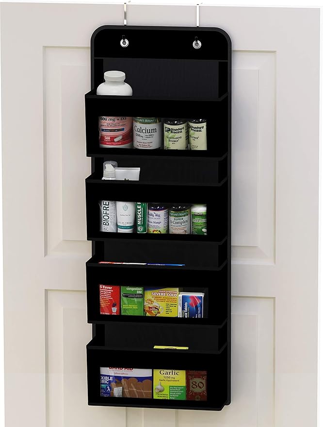 Simple Houseware 4 Clear Window Pocket Over Closet Door Storage Hanging