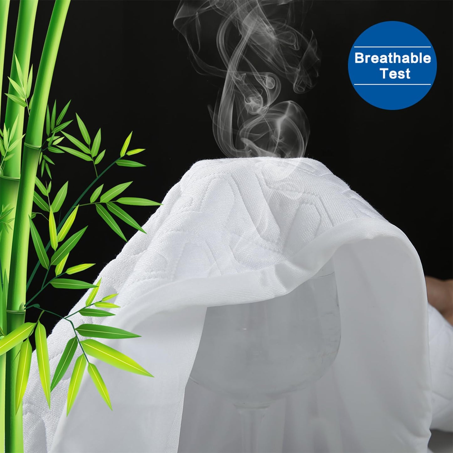 MERITLIFE Waterproof Twin Mattress Protector Waterproof (White,39"x75")