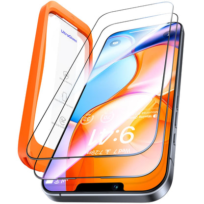 UltraGlass 9H+ Glass for iPhone 15 Pro Max Privacy Screen Protector [Invisible Privacy Armor] Screen Protector 15 Pro Max Tempered [Full Coverage & Longest Durable] 15 ProMax, 2 Pack
