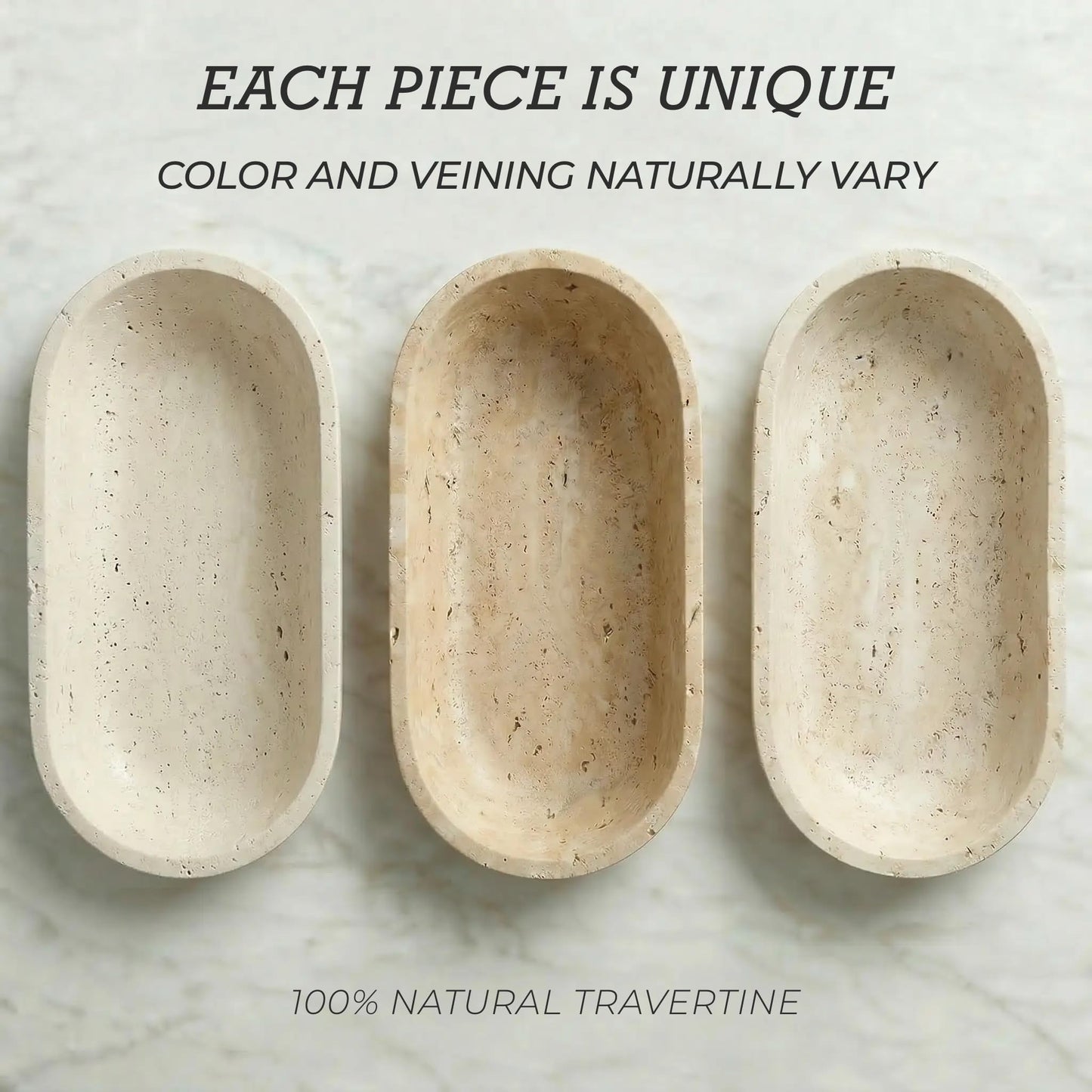 STONE COUTURE - Natural Travertine Fruit Bowl with Stand, Island Centerpiece Kitchen Decor, Key Bowl for Entryway Table, Decorative Modern Organic Home Entry Large Bowls for Keys 10" Food Safe FDA