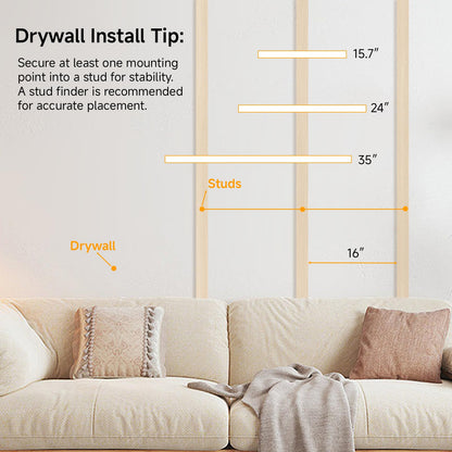 INHABIT UNION White Floating Shelves for Wall-24in Wall Mounted Display Ledge Shelves Perfect for Bedroom Bathroom Living Room and Kitchen Decoration Storage (Set of 2)