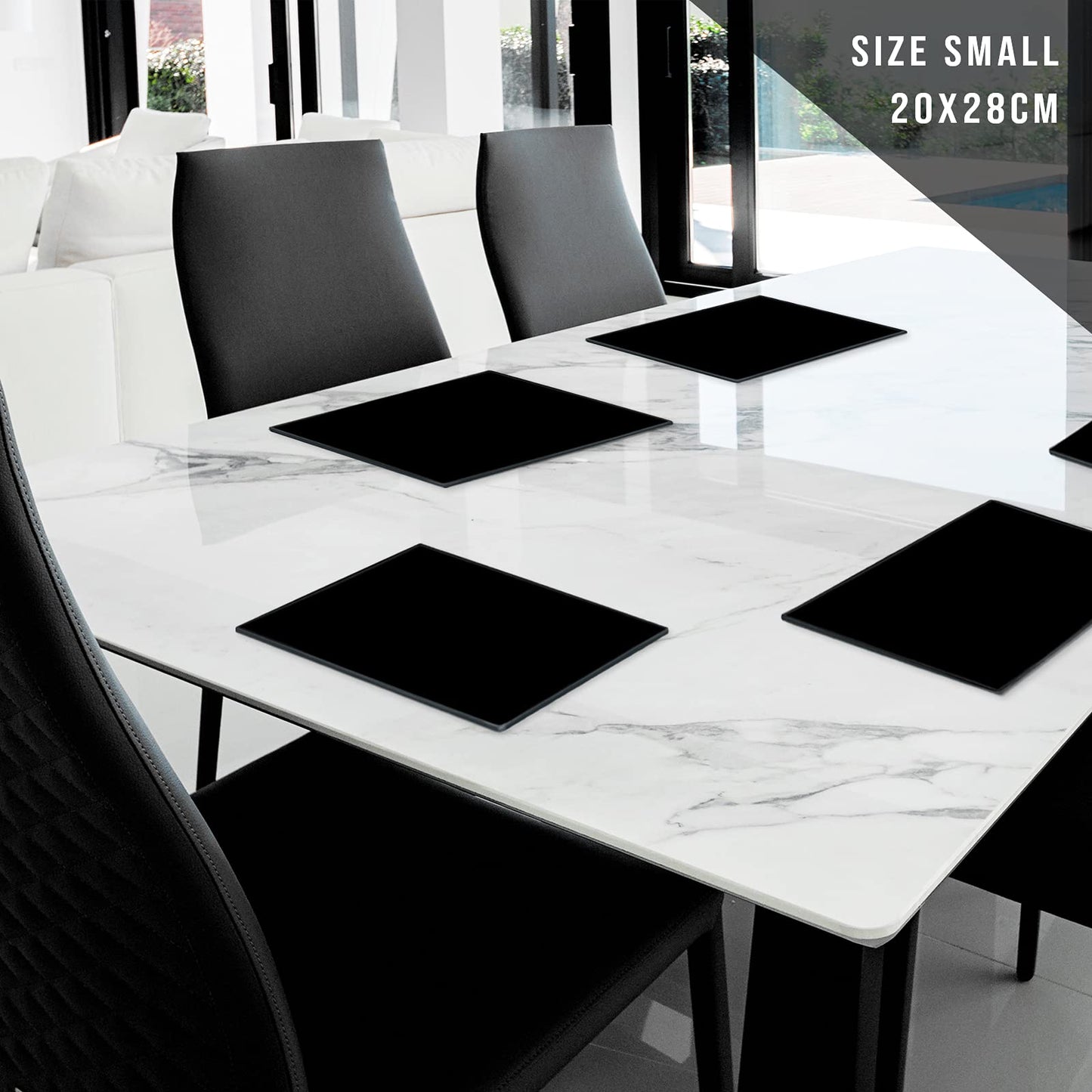 Black Chopping Board | Glass Worktop Saver 40 x30cm