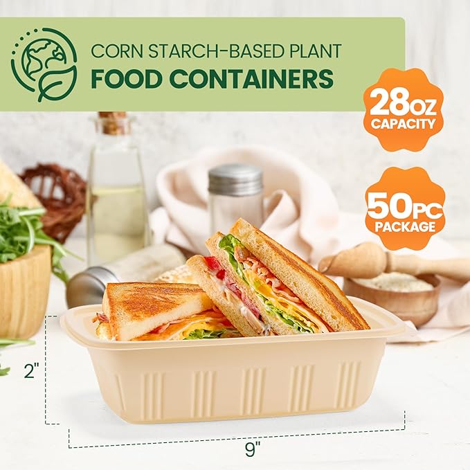 100 Piece Meal Prep Containers