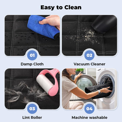 KYG 4-in-1 Waterproof & Scratch Proof & Nonslip Seat Cover Dog Hammock for Car Back Seat with Seat Anchors, Machine Washable, Durable, Dog Car Hammock Universal fits Cars Trucks SUV 135x147cm